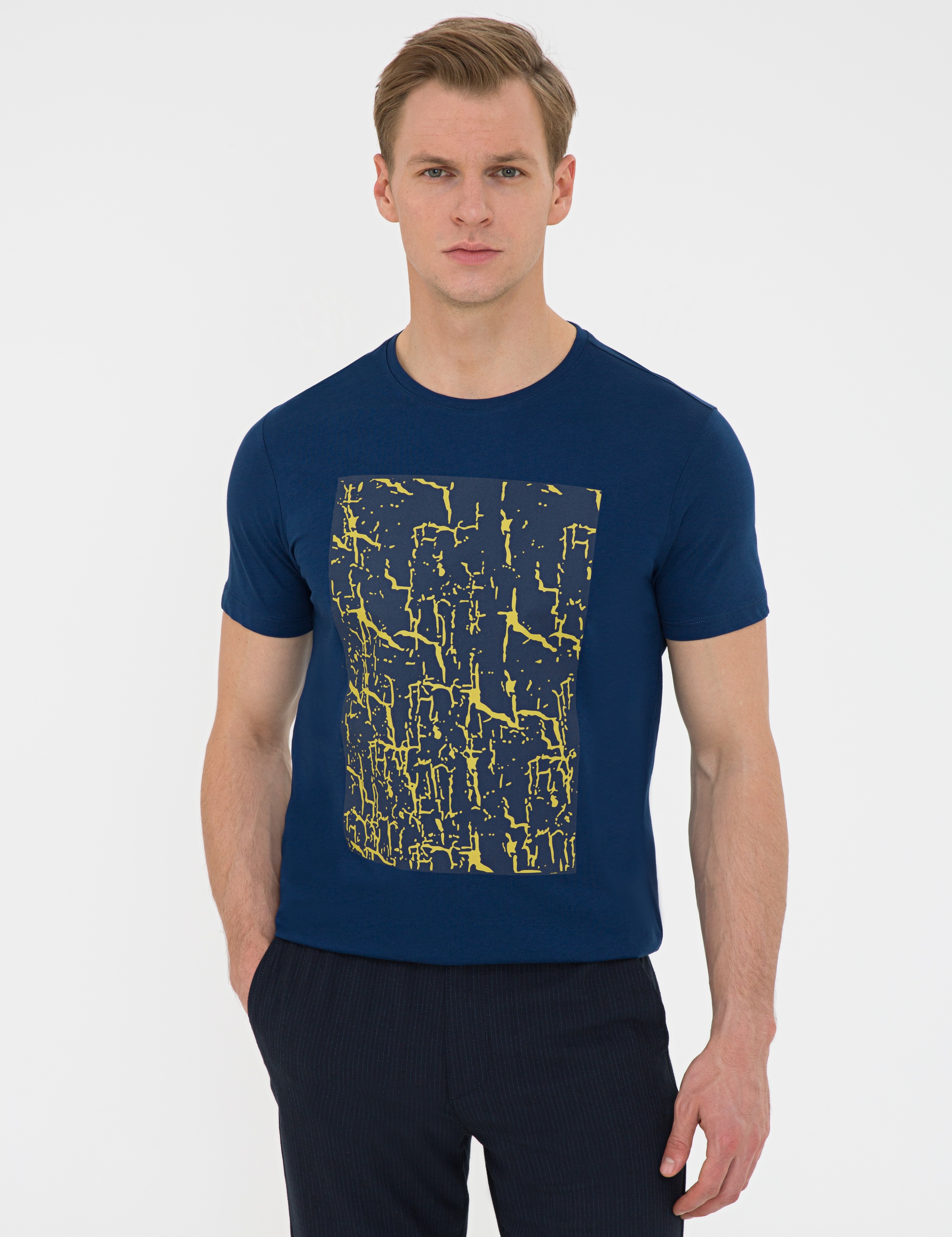 Lacivert Slim Fit Tişört - Image 1