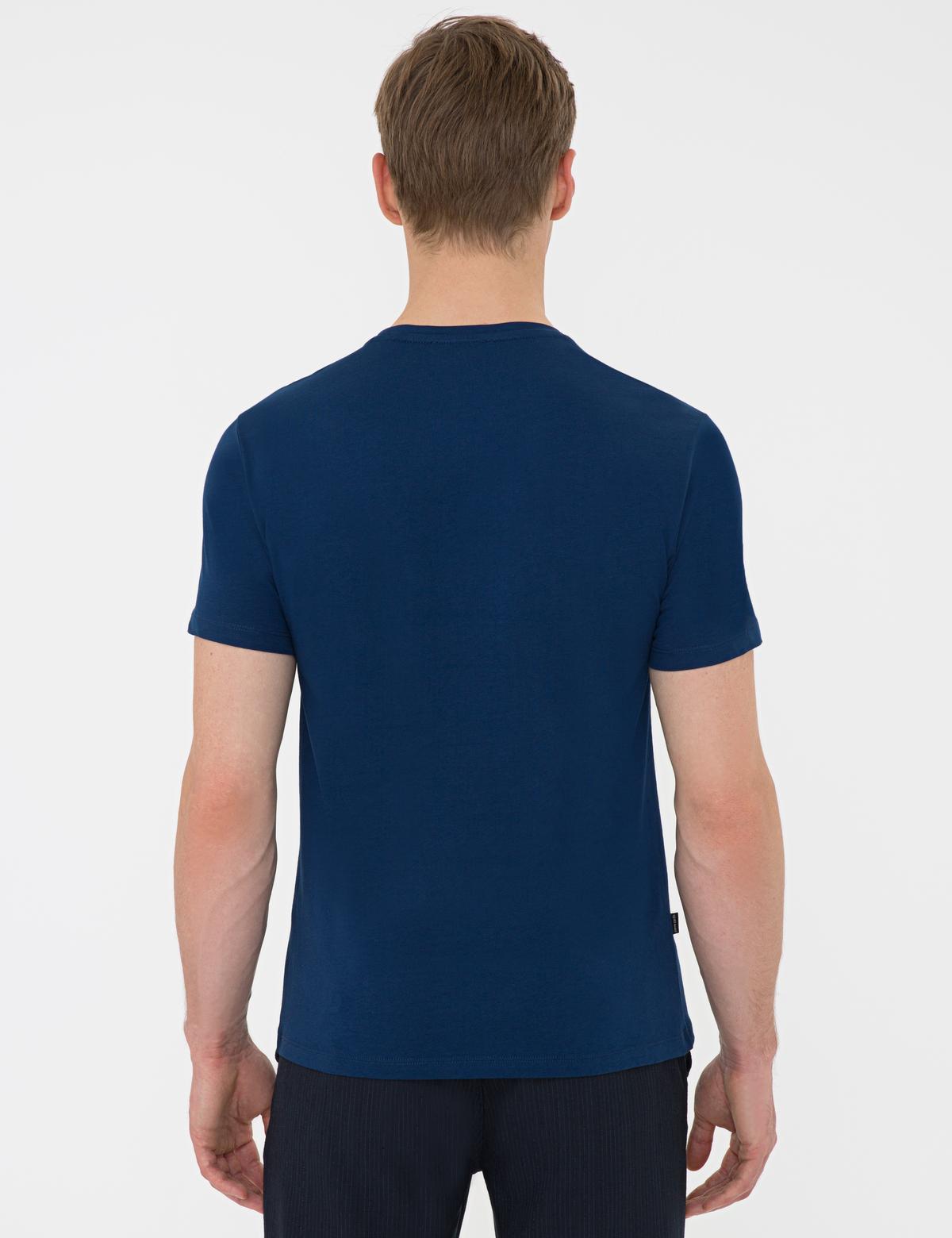 Lacivert Slim Fit Tişört - 50241524007