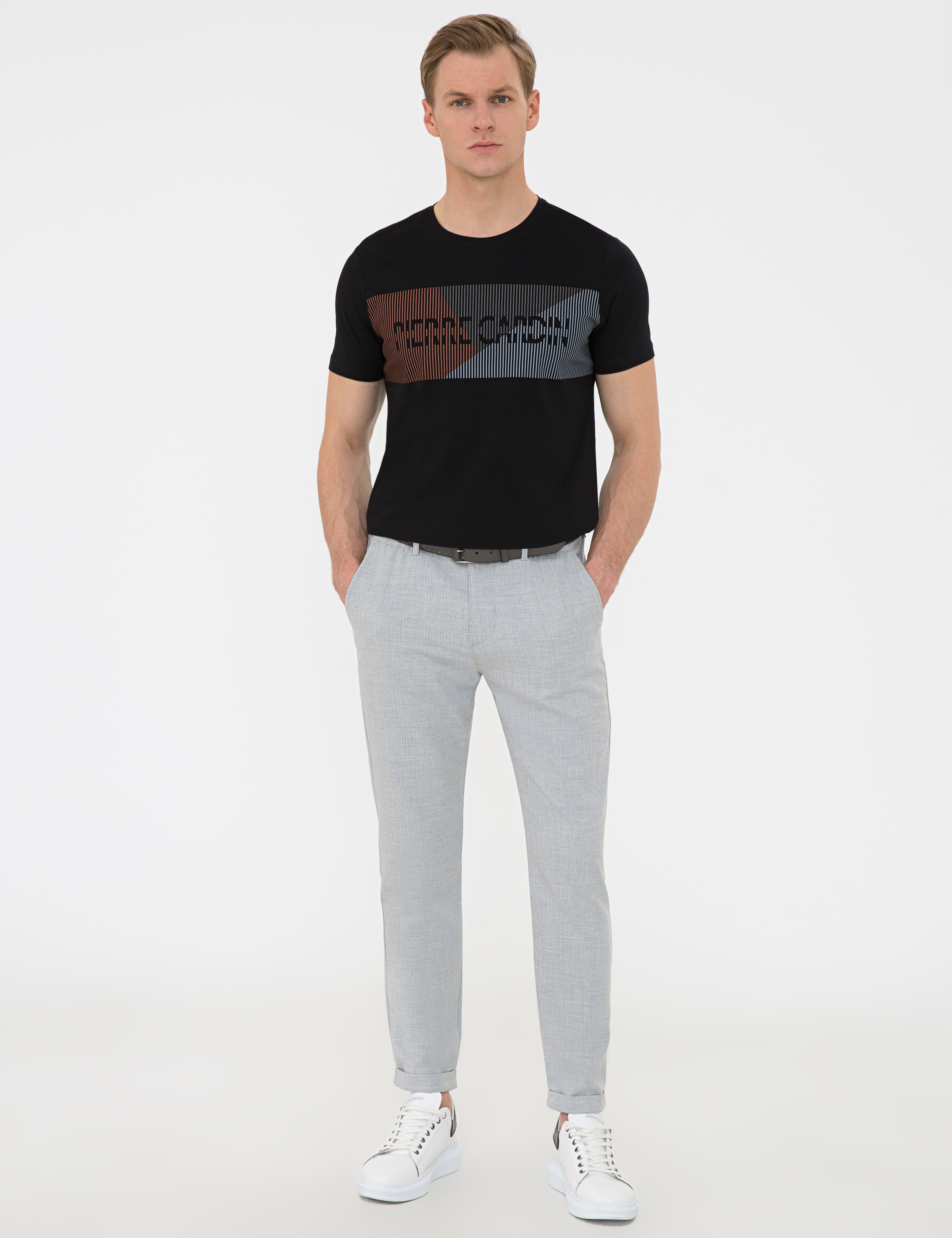 Siyah Slim Fit Bisiklet Yaka T-Shirt - Image 4