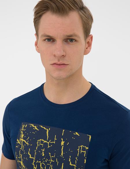 Lacivert Slim Fit Tişört - 50241524007