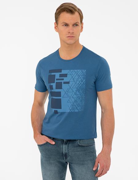 Mavi Slim Fit Bisiklet Yaka Tişört - 50241532014