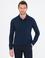 Lacivert Slim Fit Basic Sweatshirt