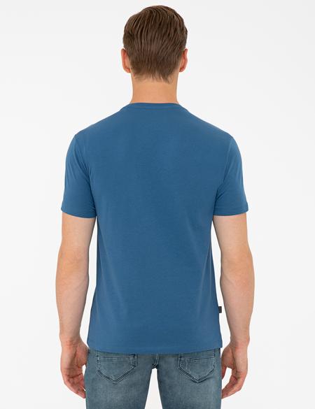 Mavi Slim Fit Bisiklet Yaka Tişört - 50241532014