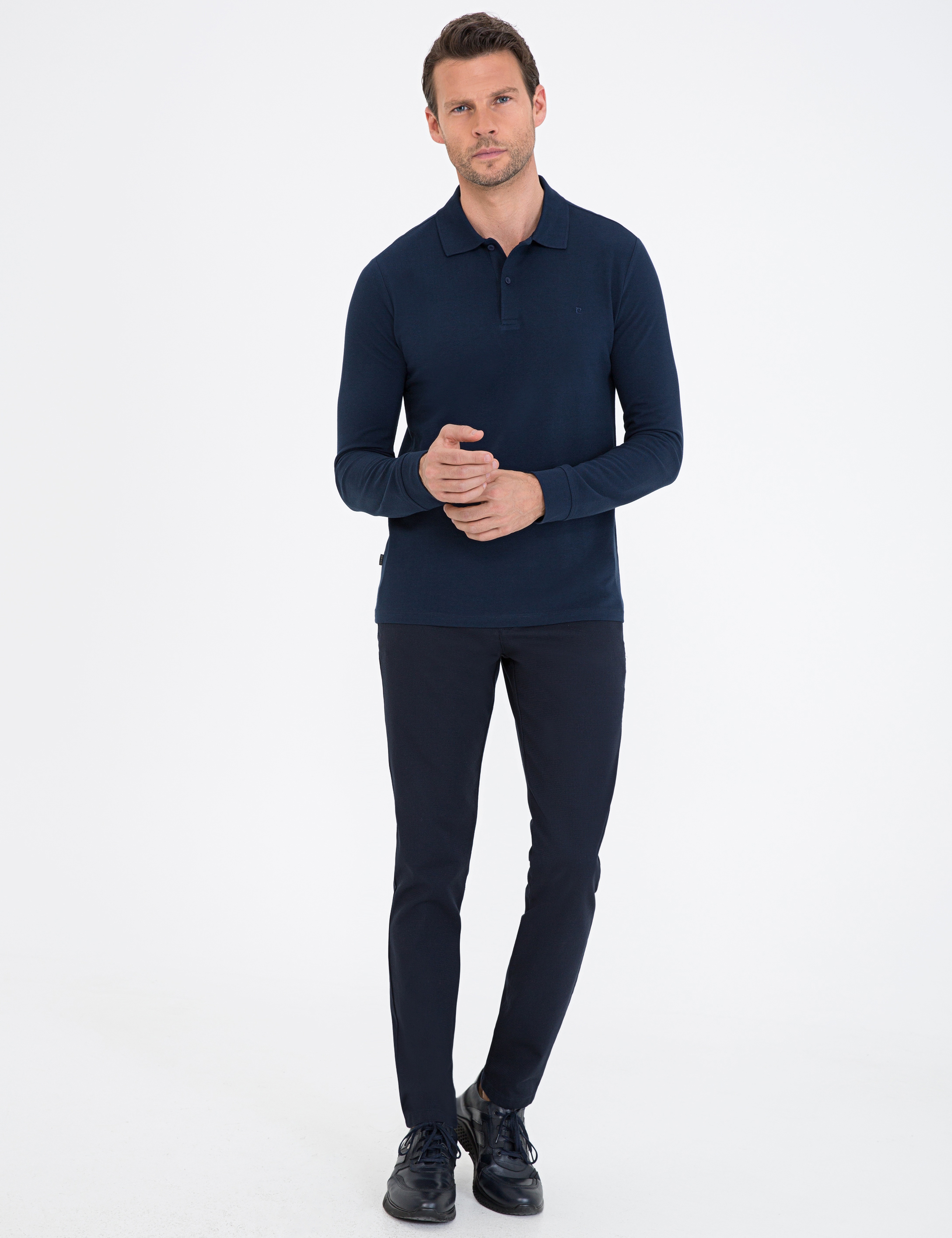 Lacivert Slim Fit Basic Sweatshirt - Image 4