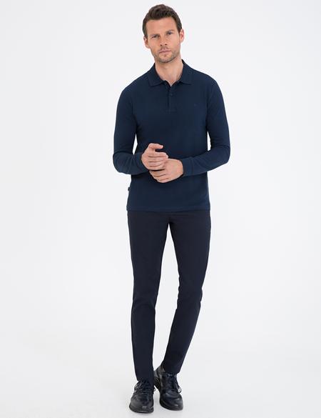 Lacivert Slim Fit Basic Sweatshirt - 50241551019
