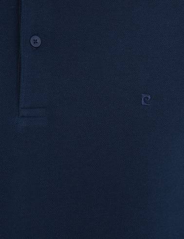 Lacivert Slim Fit Basic Sweatshirt