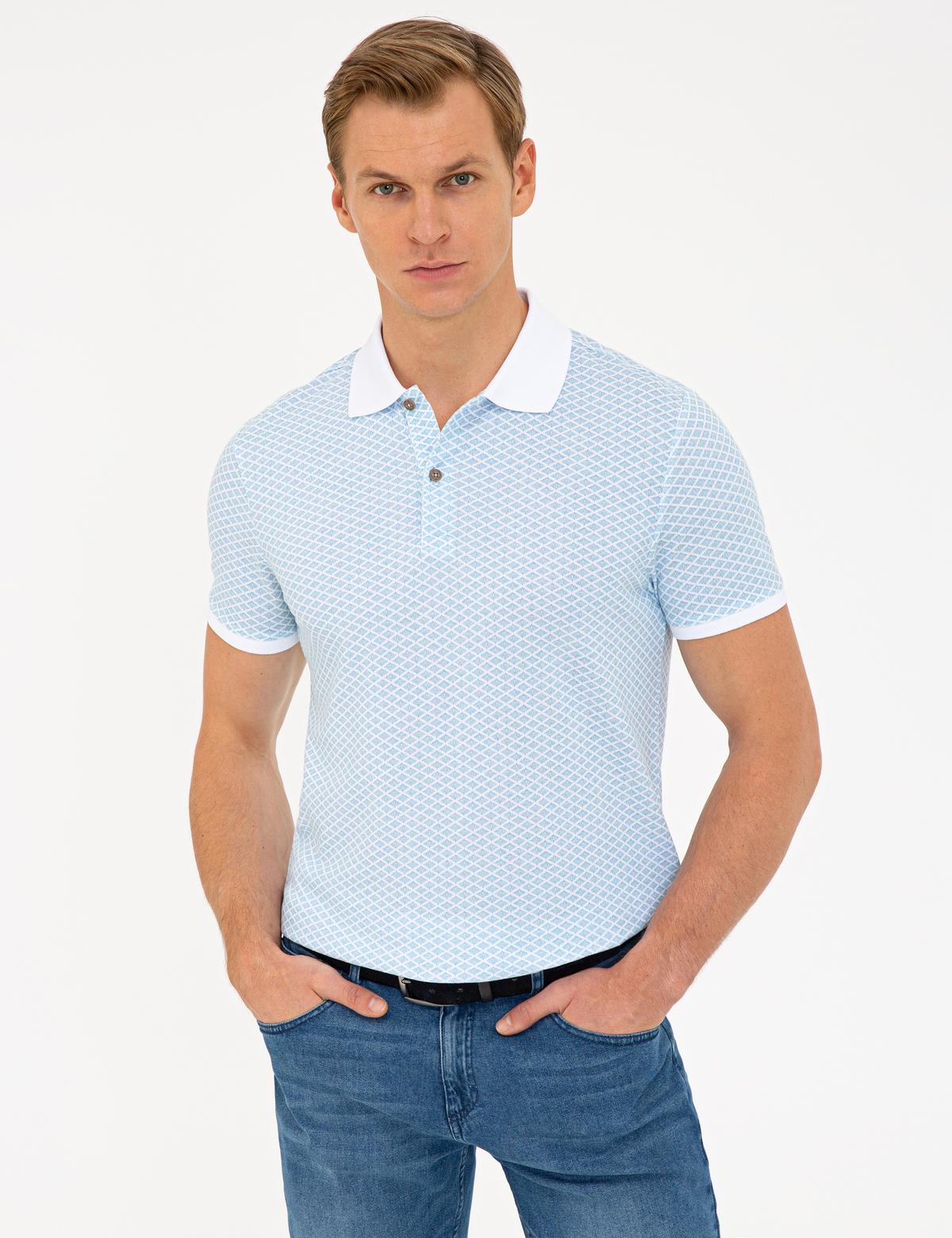 Mavi Slim Fit Polo Yaka Tişört