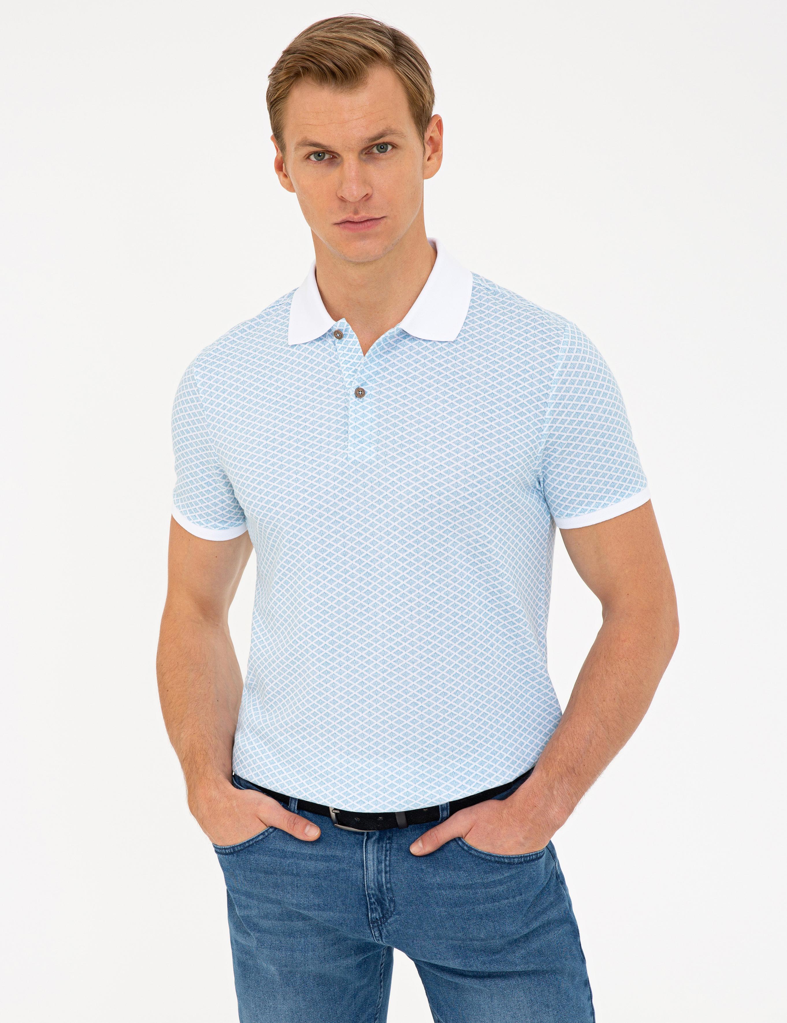 Mavi Slim Fit Polo Yaka Tişört