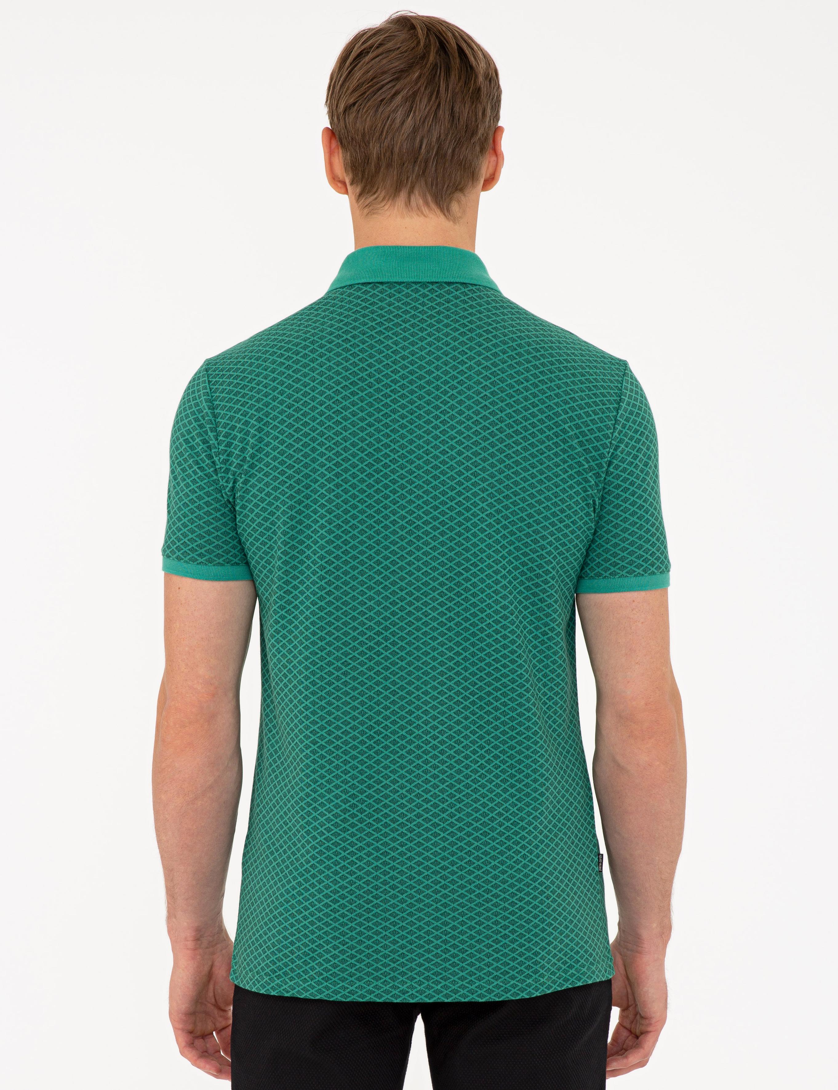 Yeşil Slim Fit Polo Yaka T-Shirt