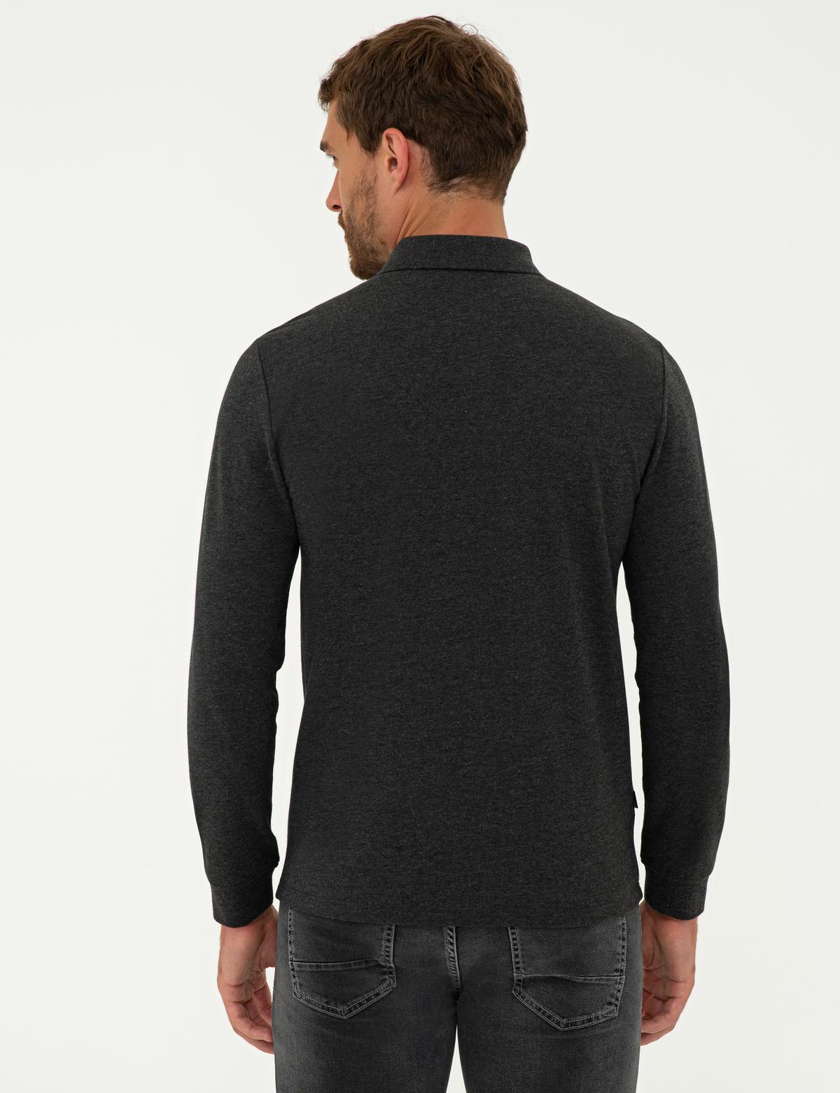 Antrasit Melanj Slim Fit Basic Sweatshirt - 50241551059
