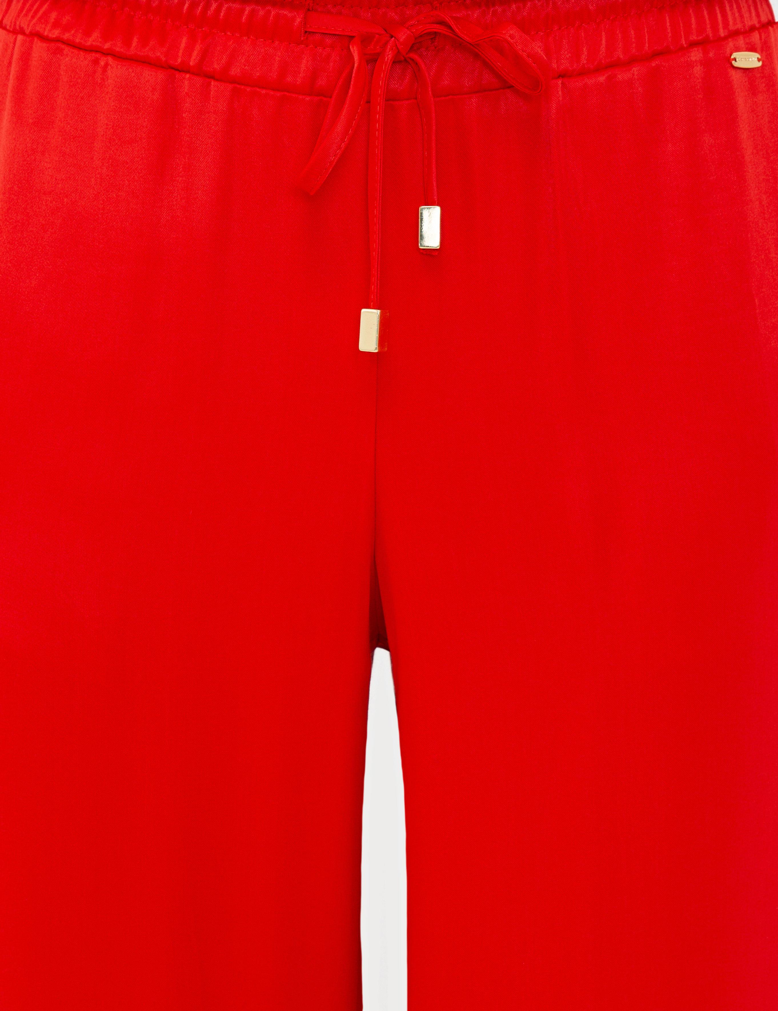 Nar Çiçeği Rahat Kesim Kanvas Pantolon