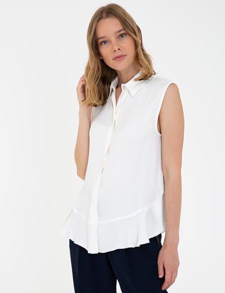 Beyaz Regular Fit Kısa Kollu Gömlek - 50241698001