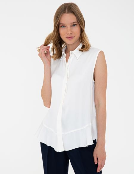 Beyaz Regular Fit Kısa Kollu Gömlek - 50241698001