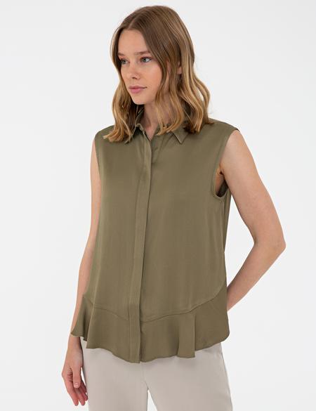 Haki Regular Fit Kolsuz Gömlek - 50241698020