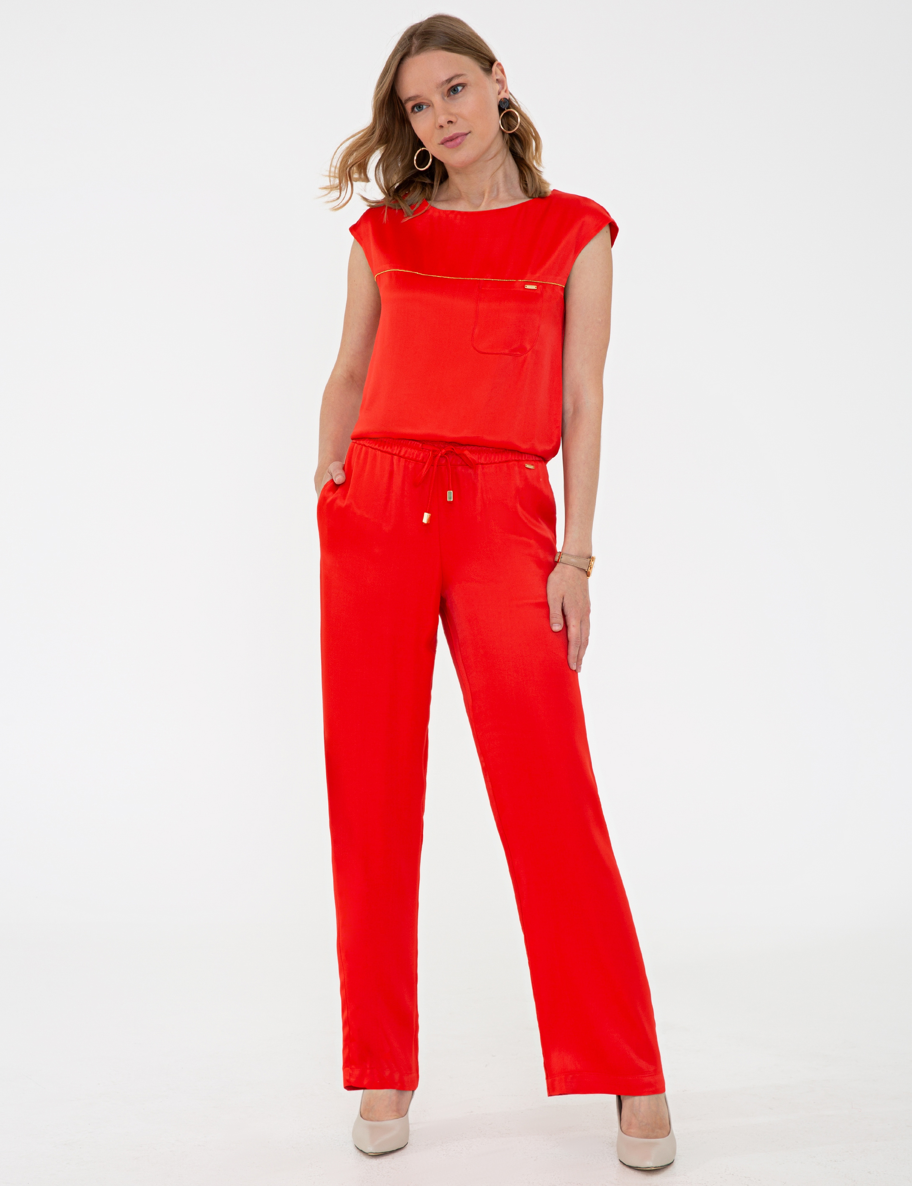 Nar Çiçeği Regular Fit Bluz - Image 5