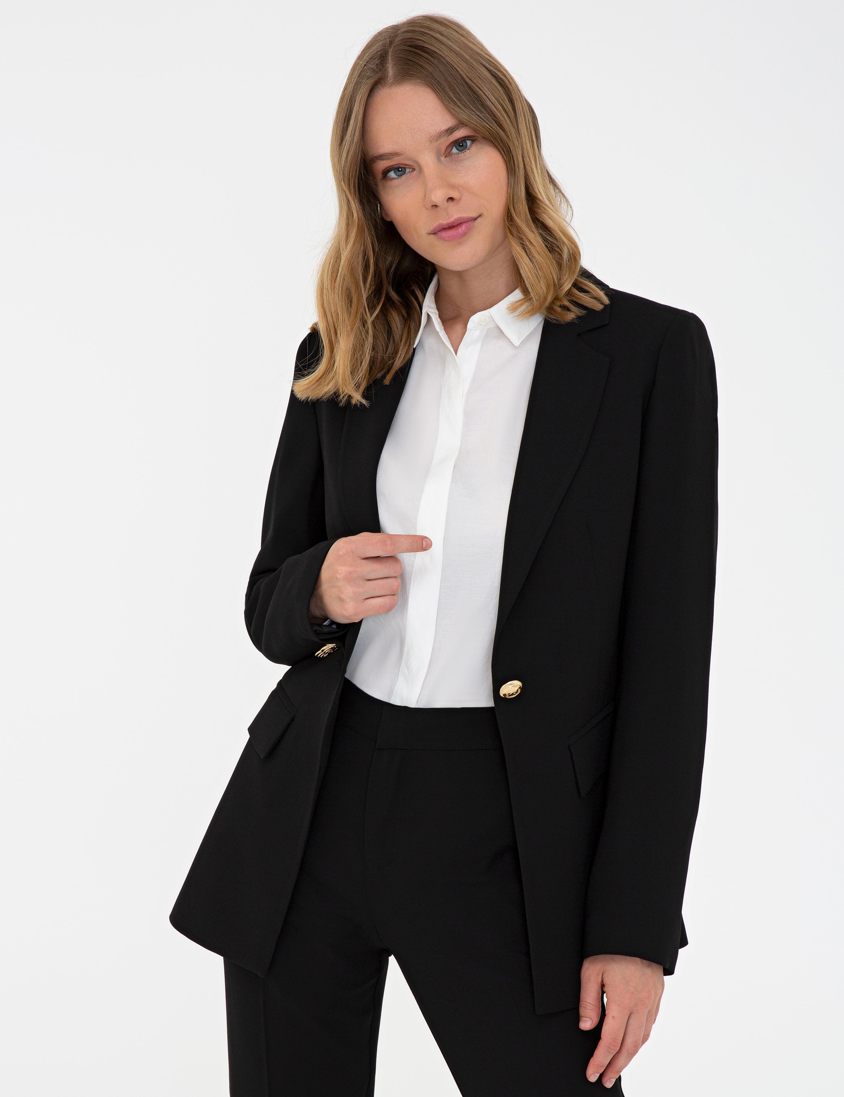 Siyah Standart Fit Ceket