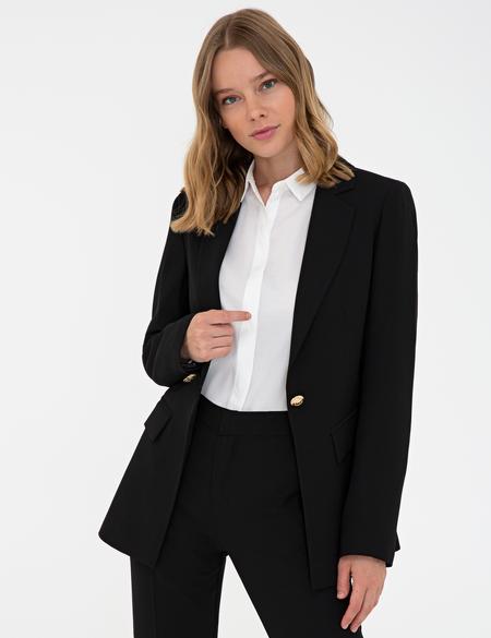 Siyah Standart Fit Ceket - 50241705010