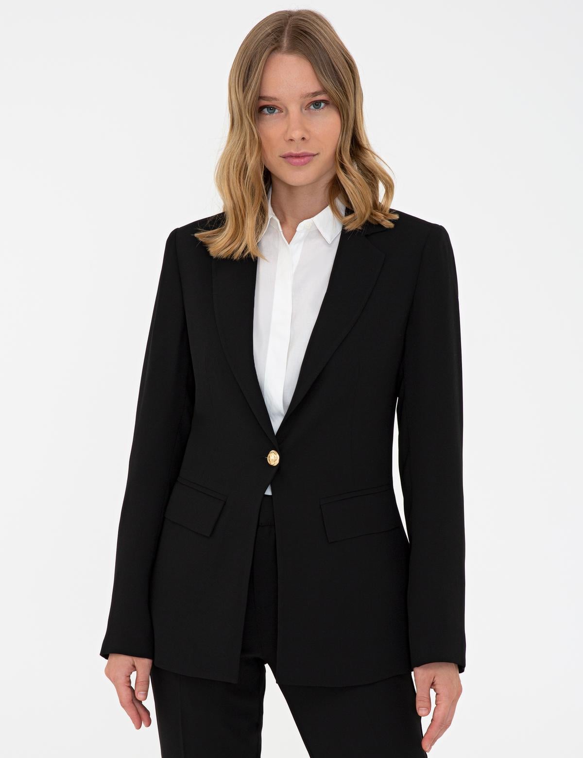 Siyah Standart Fit Ceket