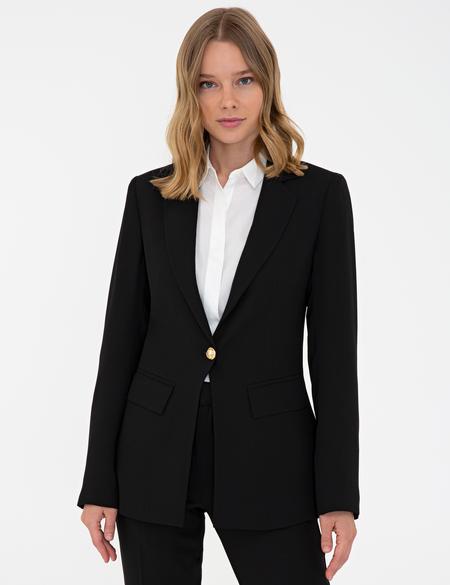 Siyah Standart Fit Ceket - 50241705010