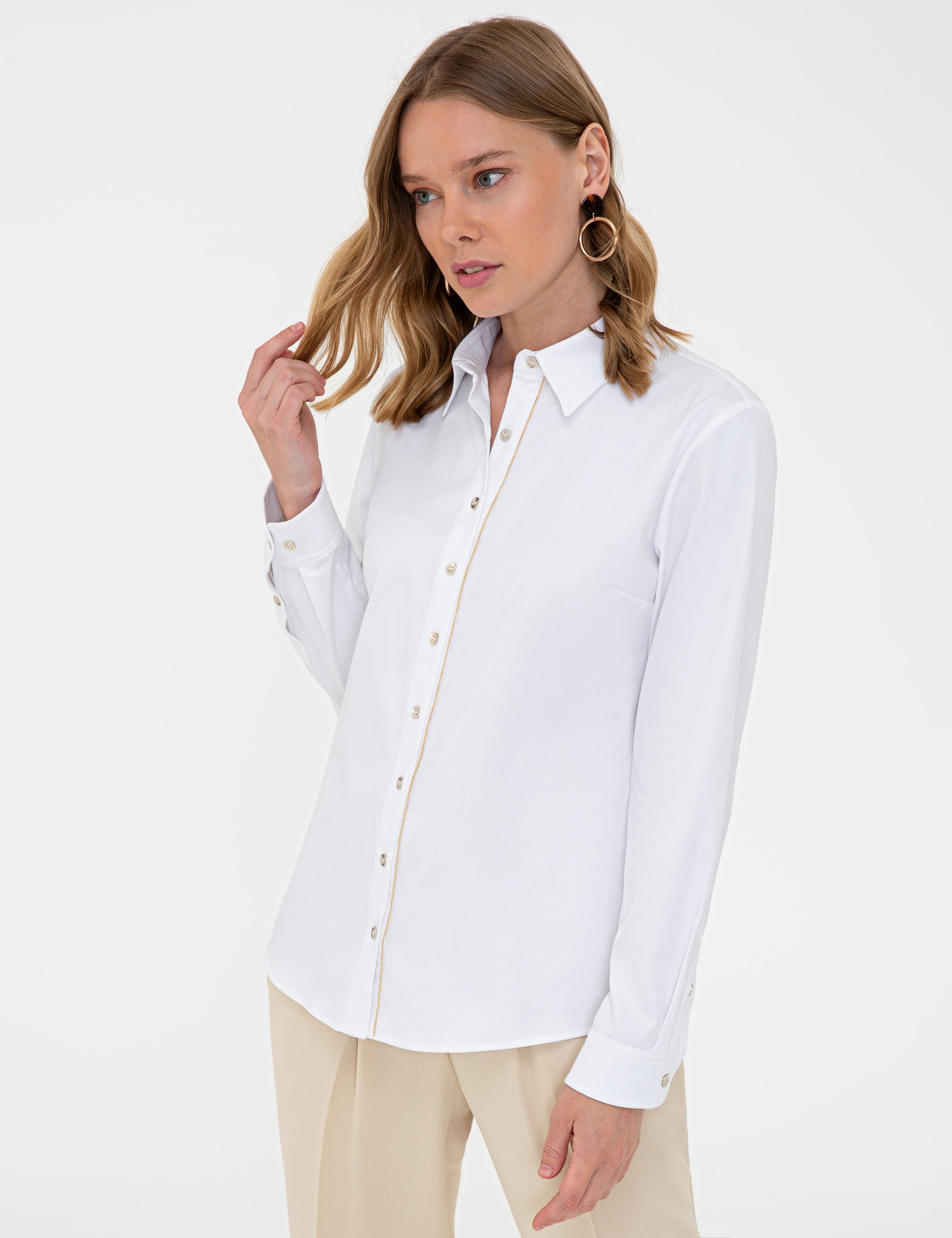 Beyaz Uzun Kollu Gömlek