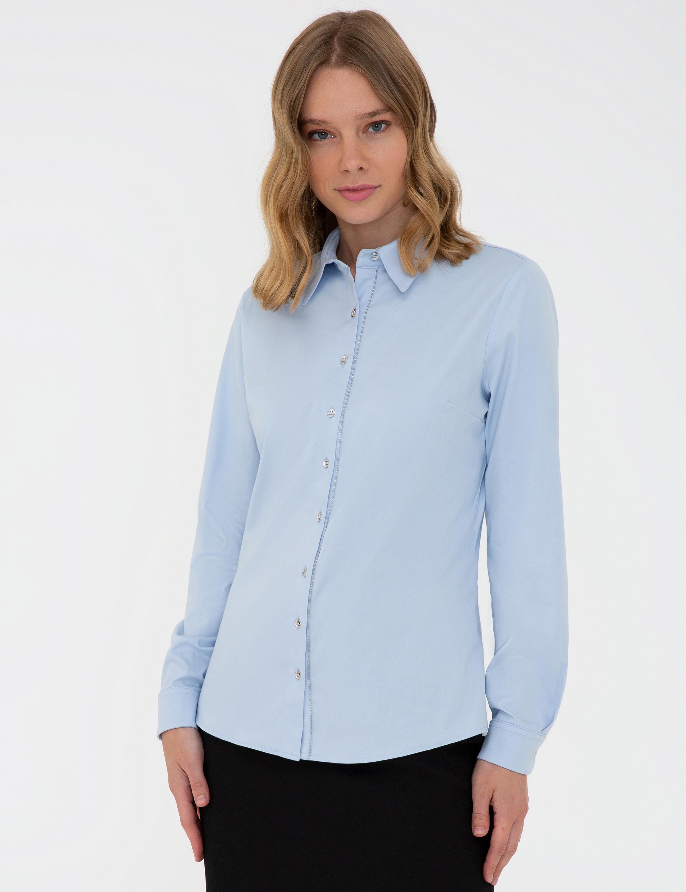 Mavi Uzun Kollu Gömlek