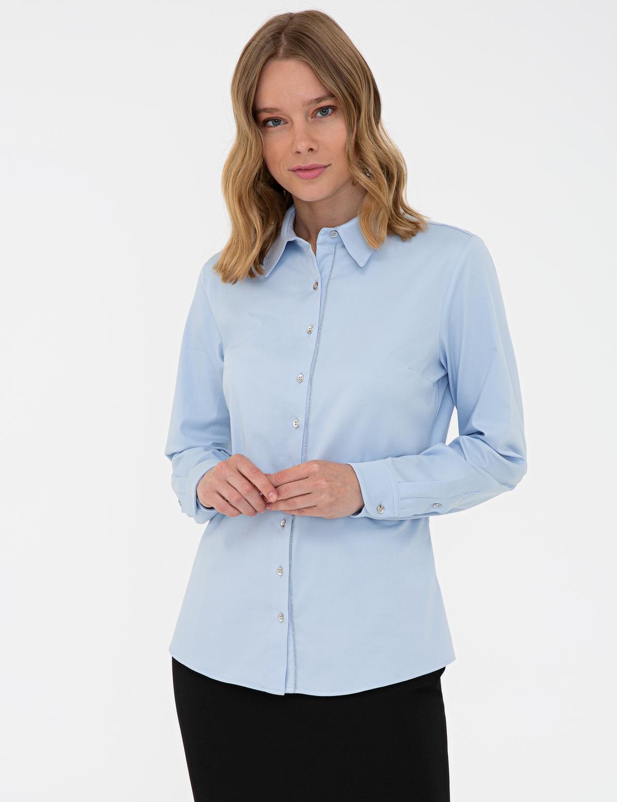 Mavi Uzun Kollu Gömlek - 50241700009