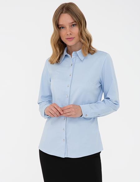 Mavi Uzun Kollu Gömlek - 50241700009