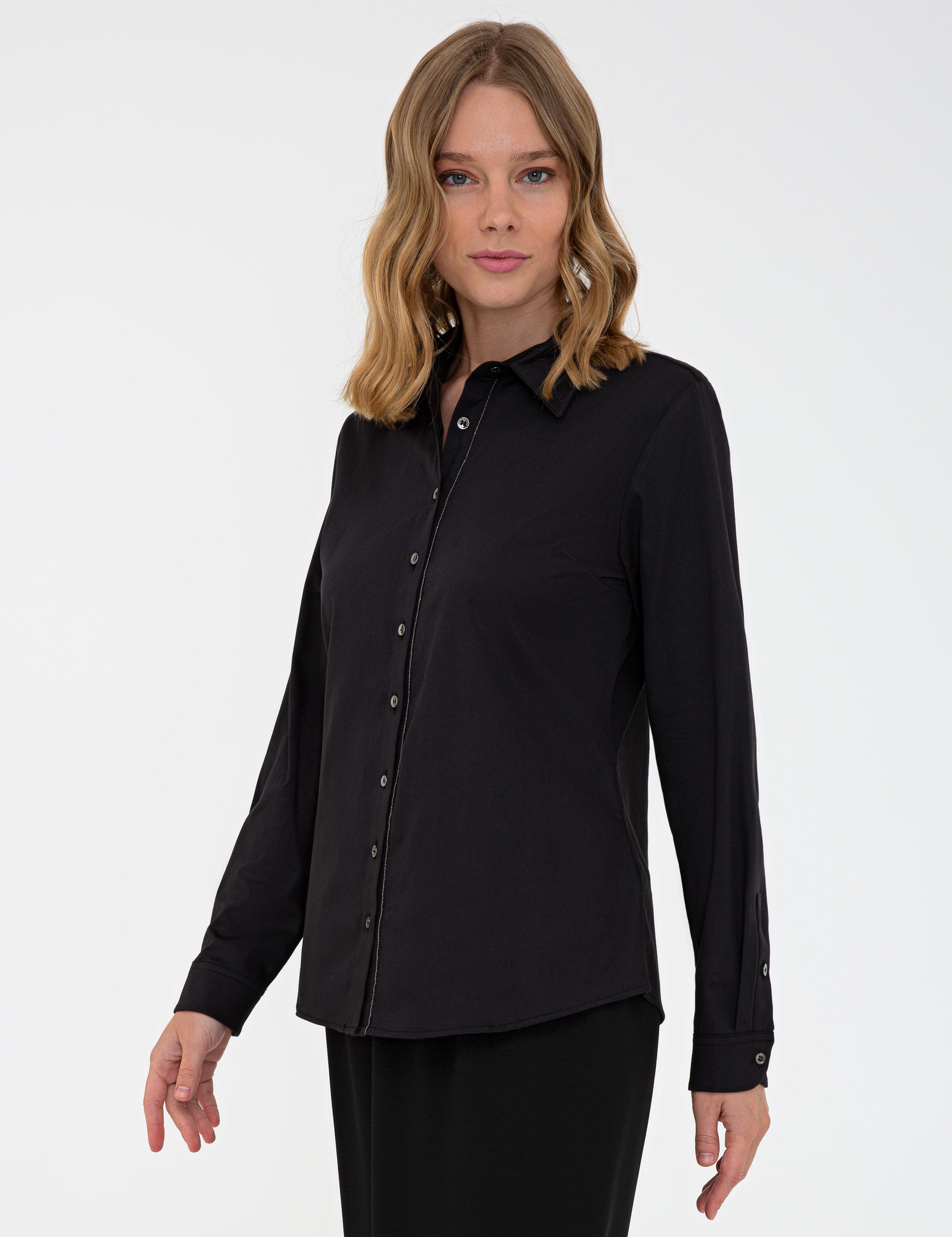 Siyah Uzun Kollu Gömlek