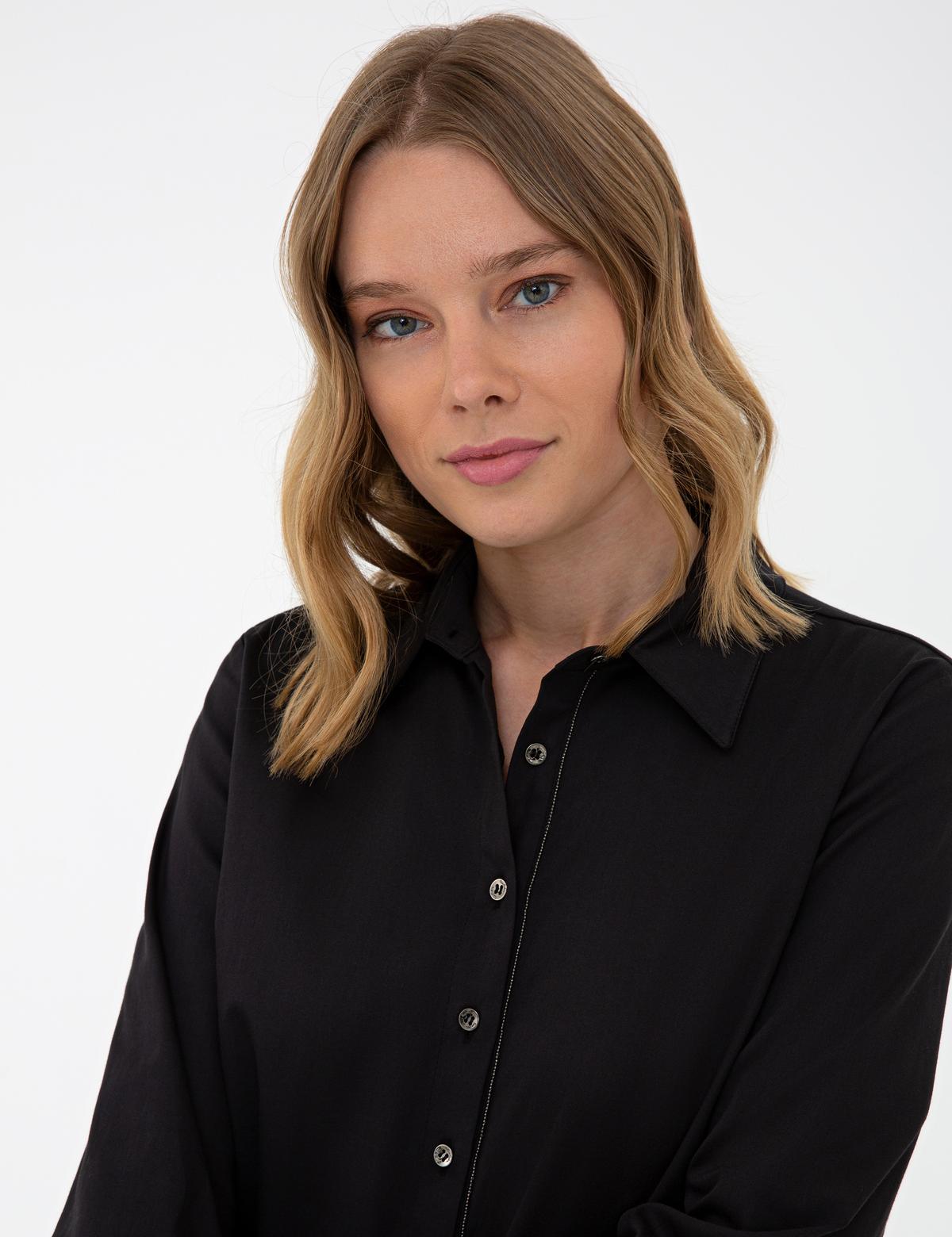 Siyah Uzun Kollu Gömlek - 50241700012