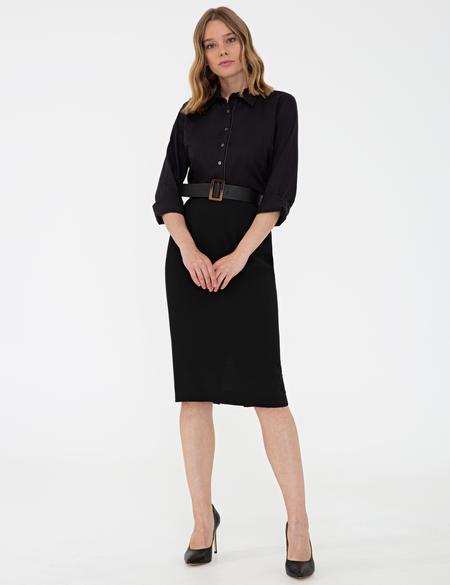 Siyah Uzun Kollu Gömlek - 50241700012