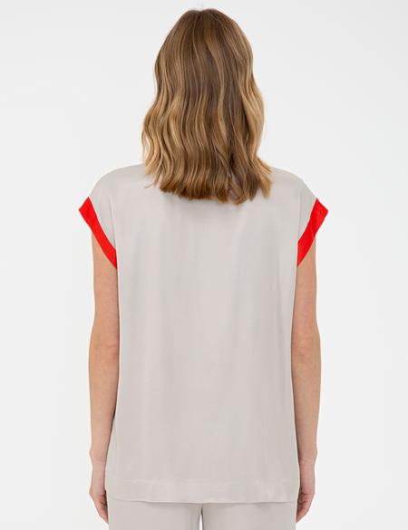 Gri Kolsuz Bluz - 50243777004