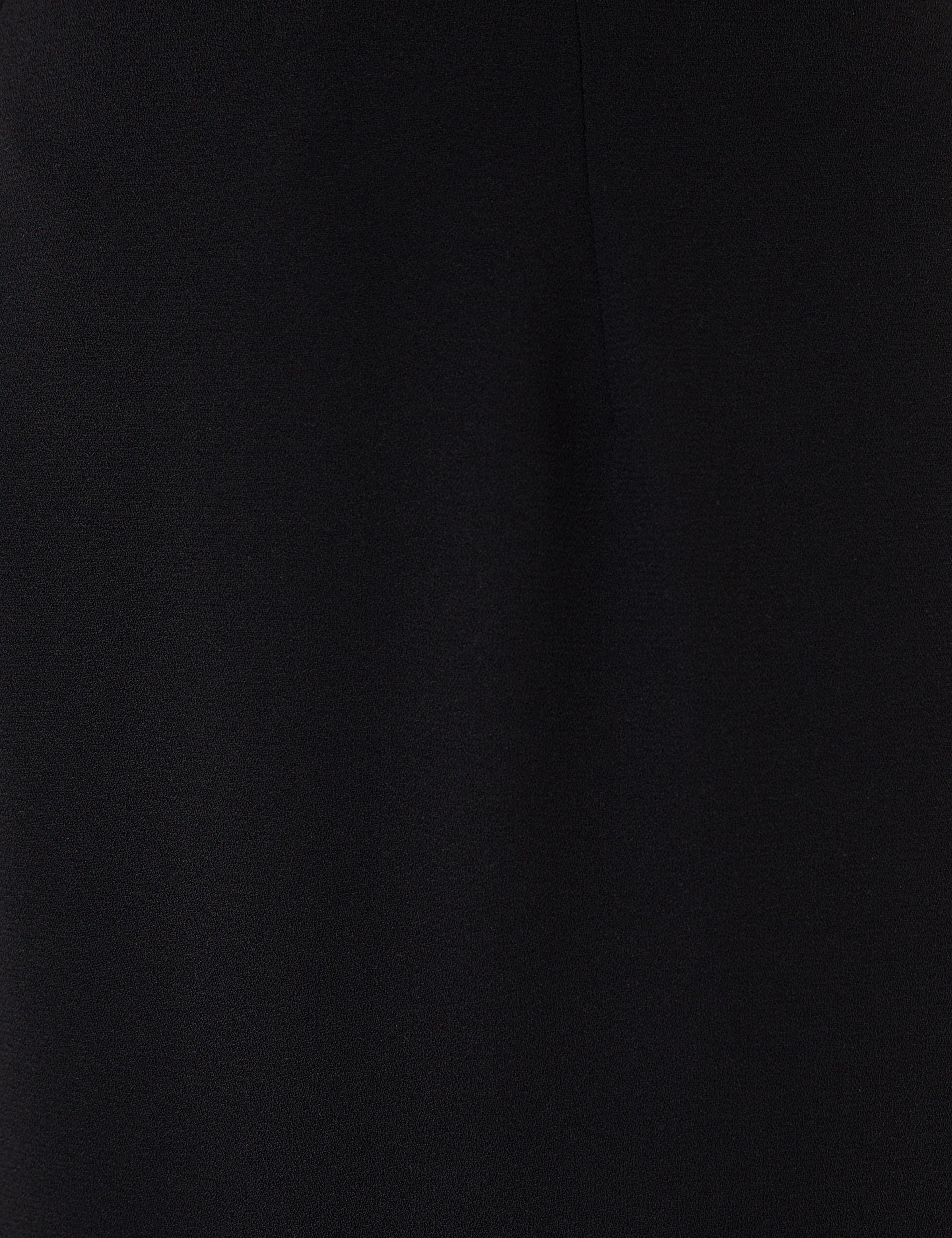 Siyah Slim Fit Dokuma Etek