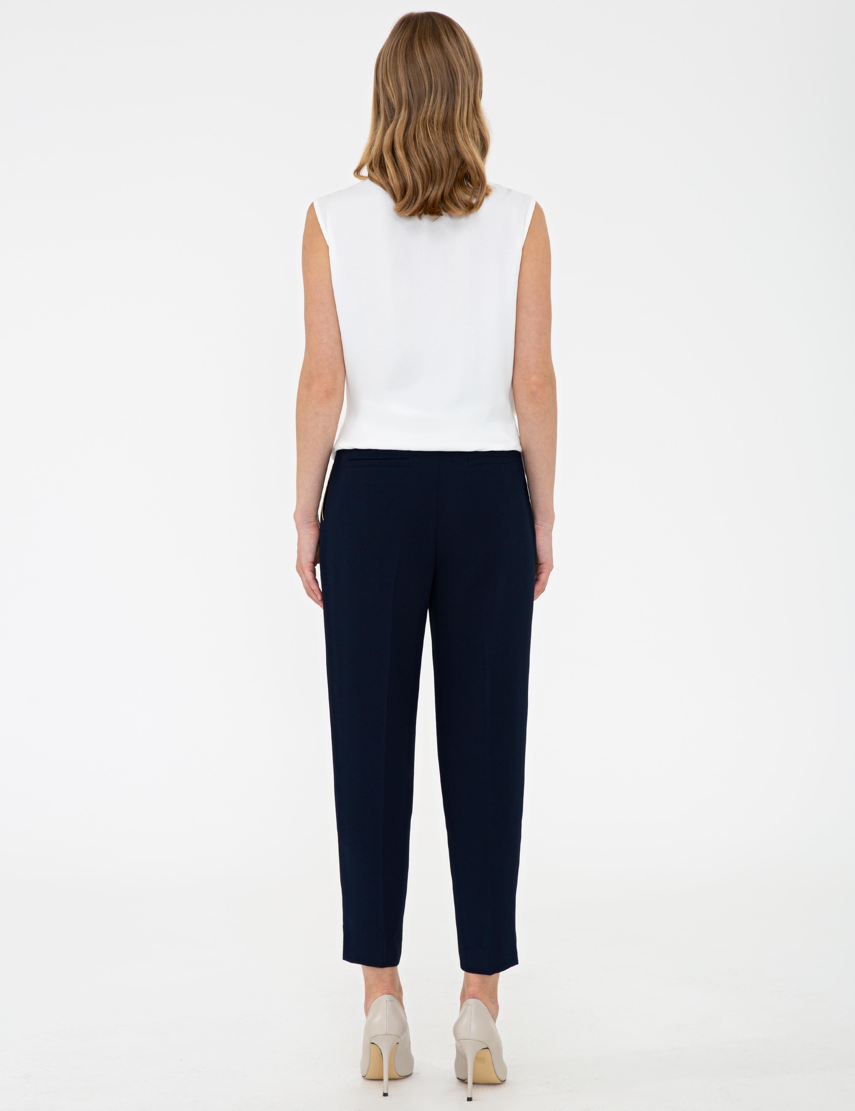 Lacivert Carrot Fit Kumaş Pantolon