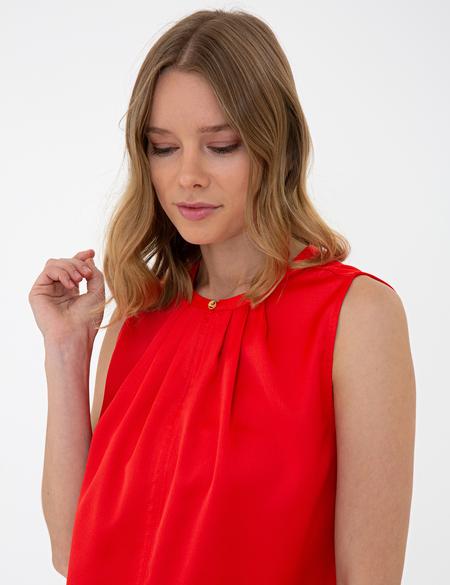 Nar Çiçeği Regular Fit Kolsuz Bluz - 50242101001