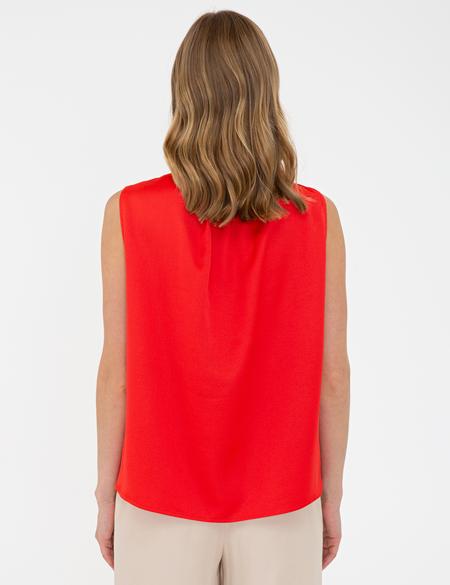 Nar Çiçeği Regular Fit Kolsuz Bluz - 50242101001