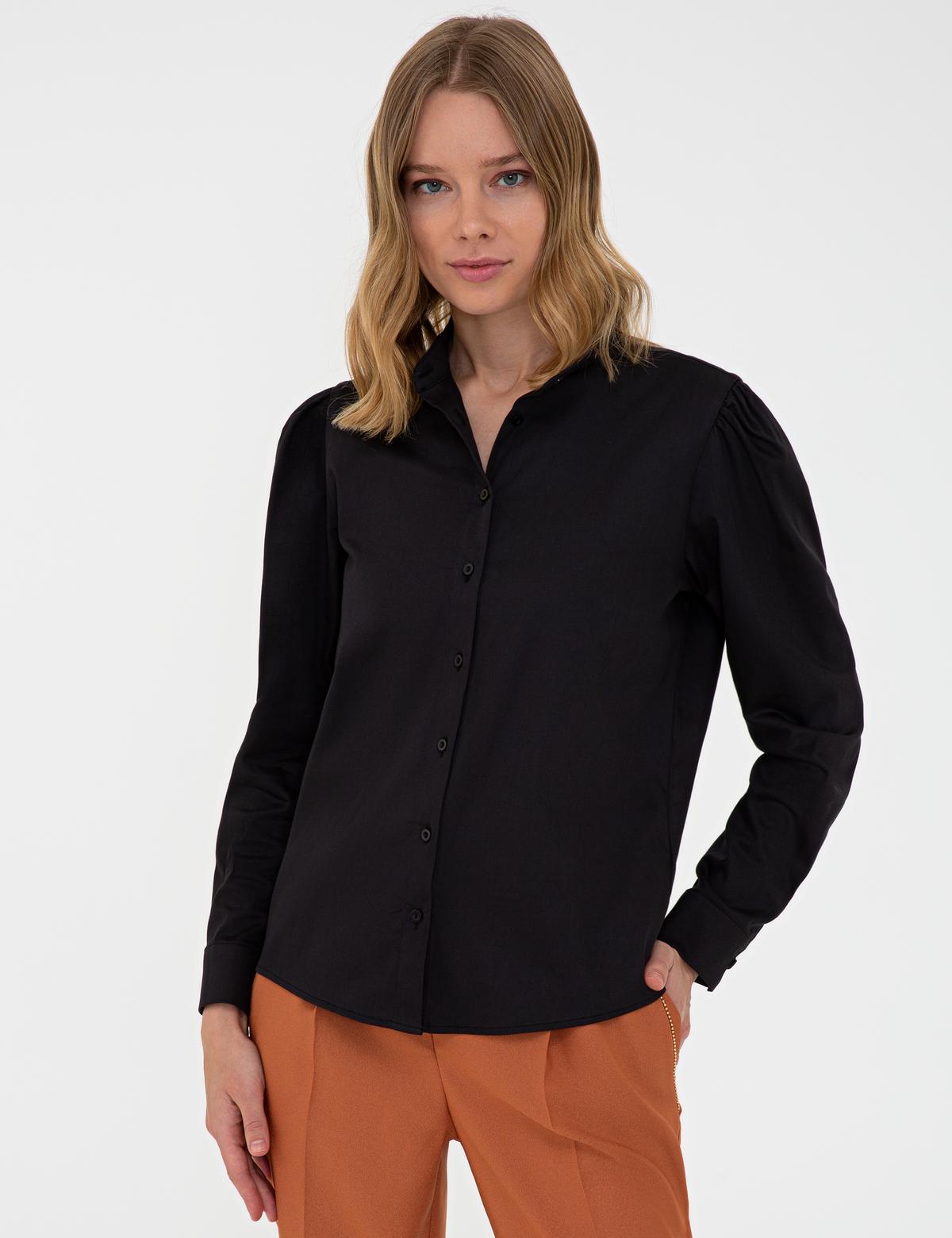 Siyah Uzun Kollu Gömlek