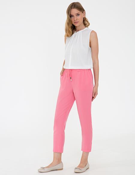 Pembe Rahat Kesim Kanvas Pantolon - 50243893010
