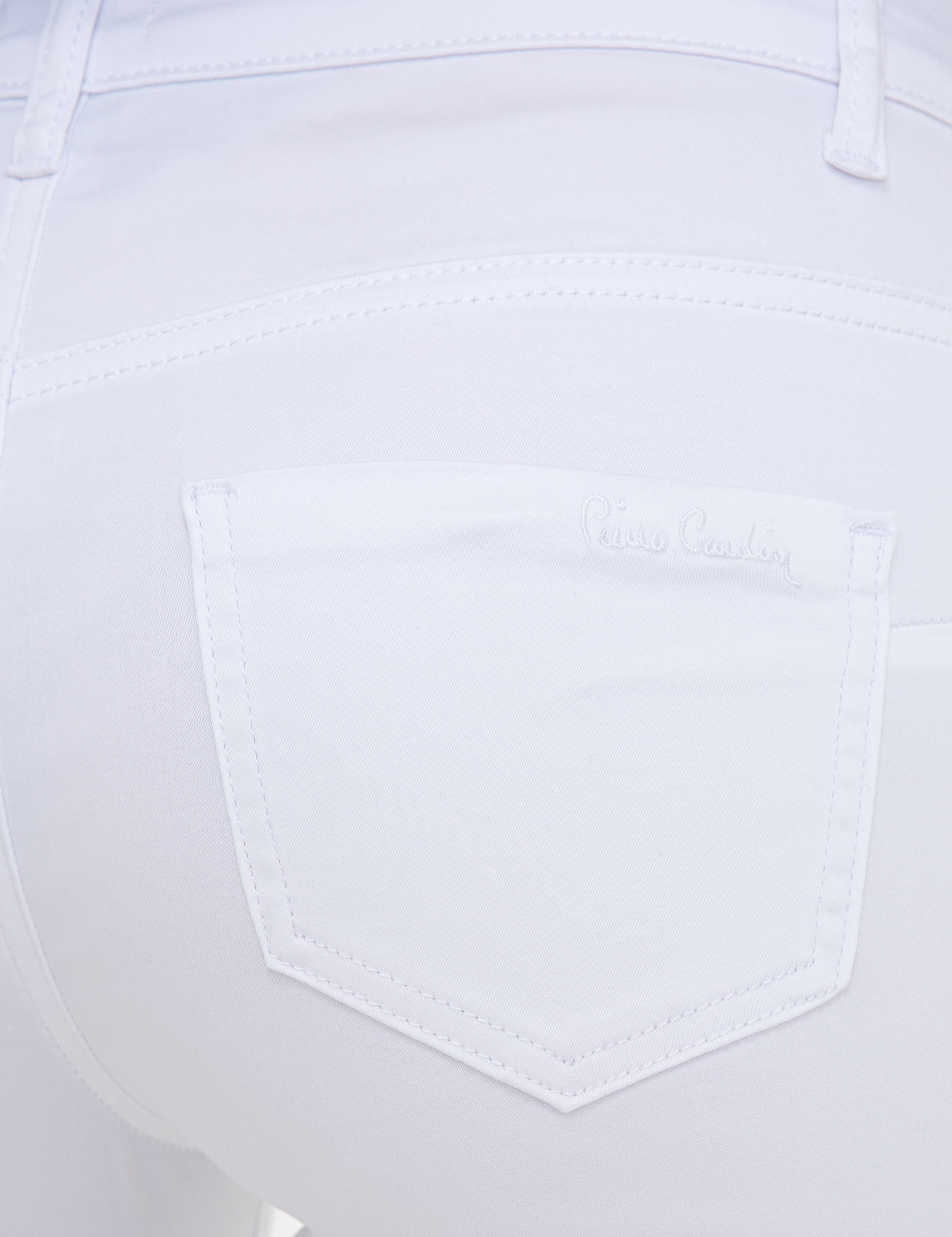 Beyaz Skinny Fit Kanvas Pantolon - Image 6