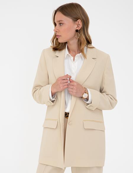 Bej Regular Fit Ceket - 50241706007