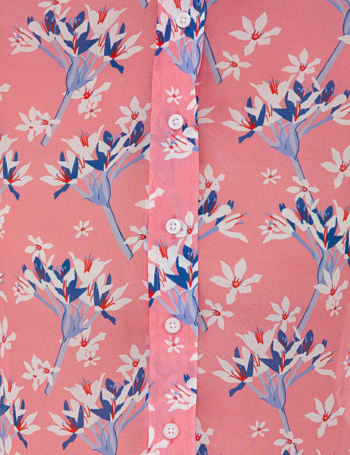 Pembe Desenli Uzun Kollu Gömlek - 50243767024