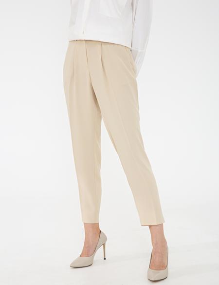 Bej Carrot Fit Kumaş Pantolon - 50241703004