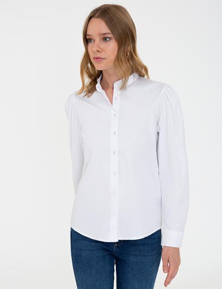 Beyaz Uzun Kollu Gömlek - 50241699002