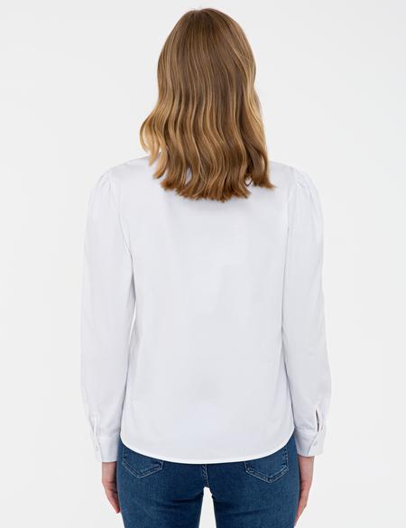 Beyaz Uzun Kollu Gömlek - 50241699002