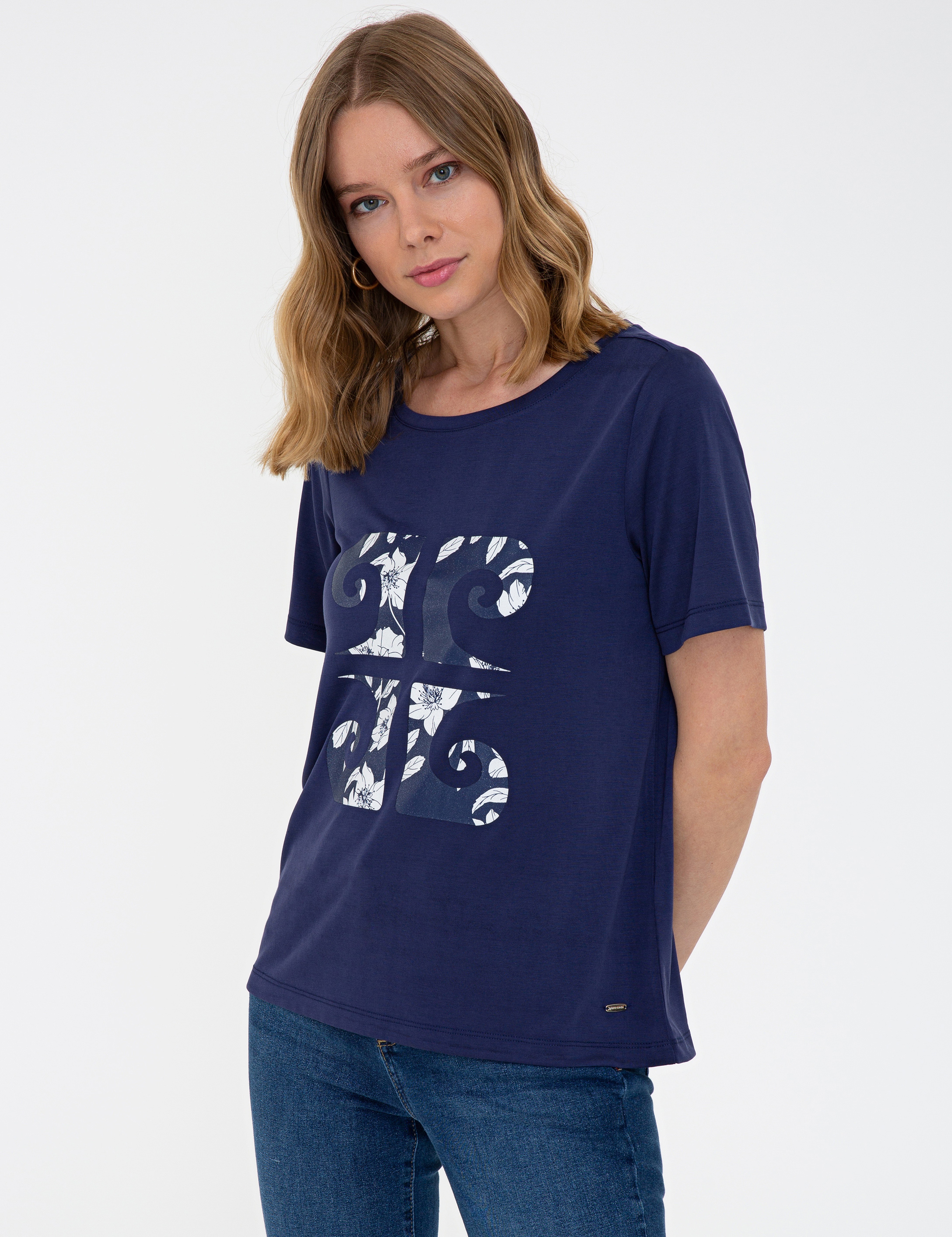 Lacivert Regular Fit Tişört - Image 1