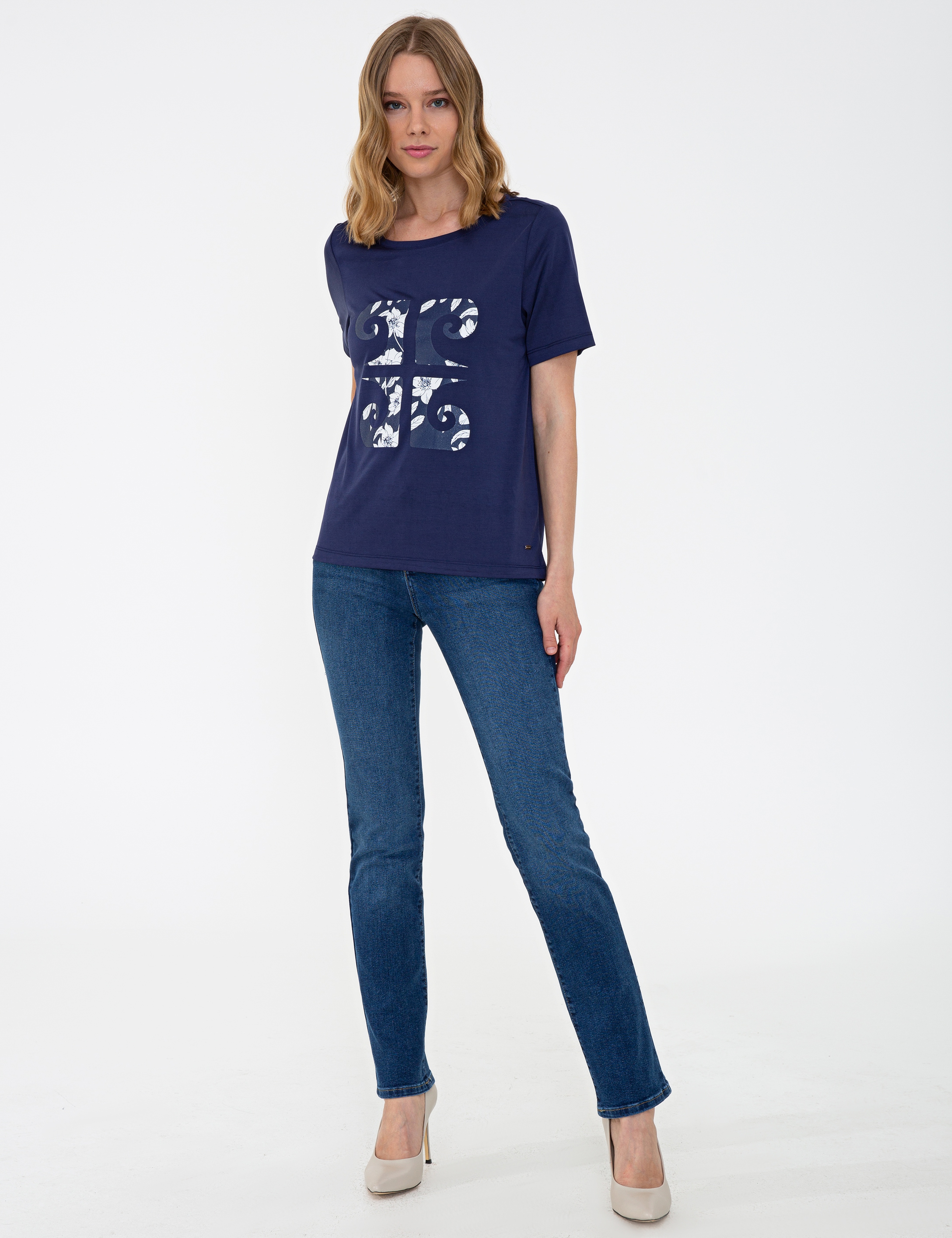 Lacivert Regular Fit Tişört - Image 5