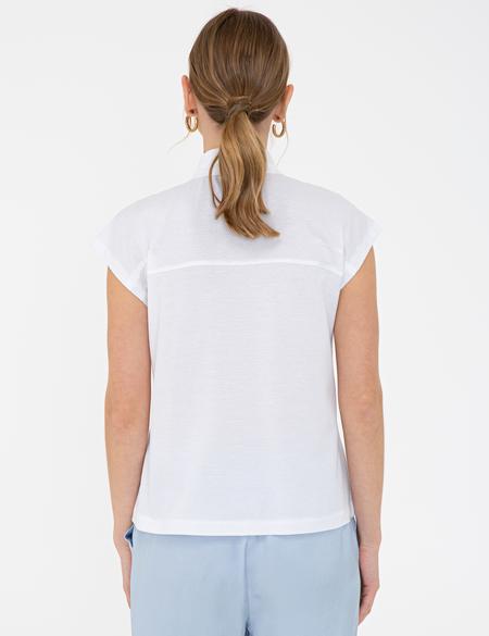 Beyaz Regular Fit Tişört - 50243720007