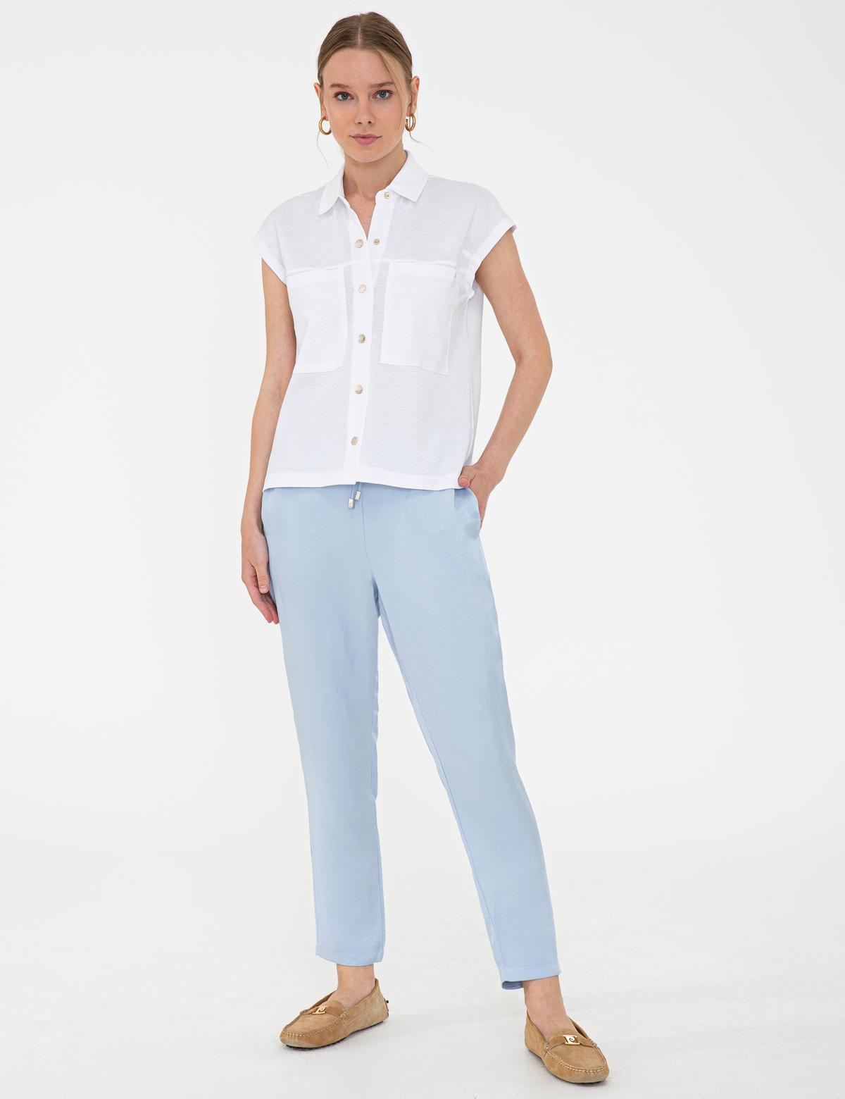 Beyaz Regular Fit Tişört - 50243720007