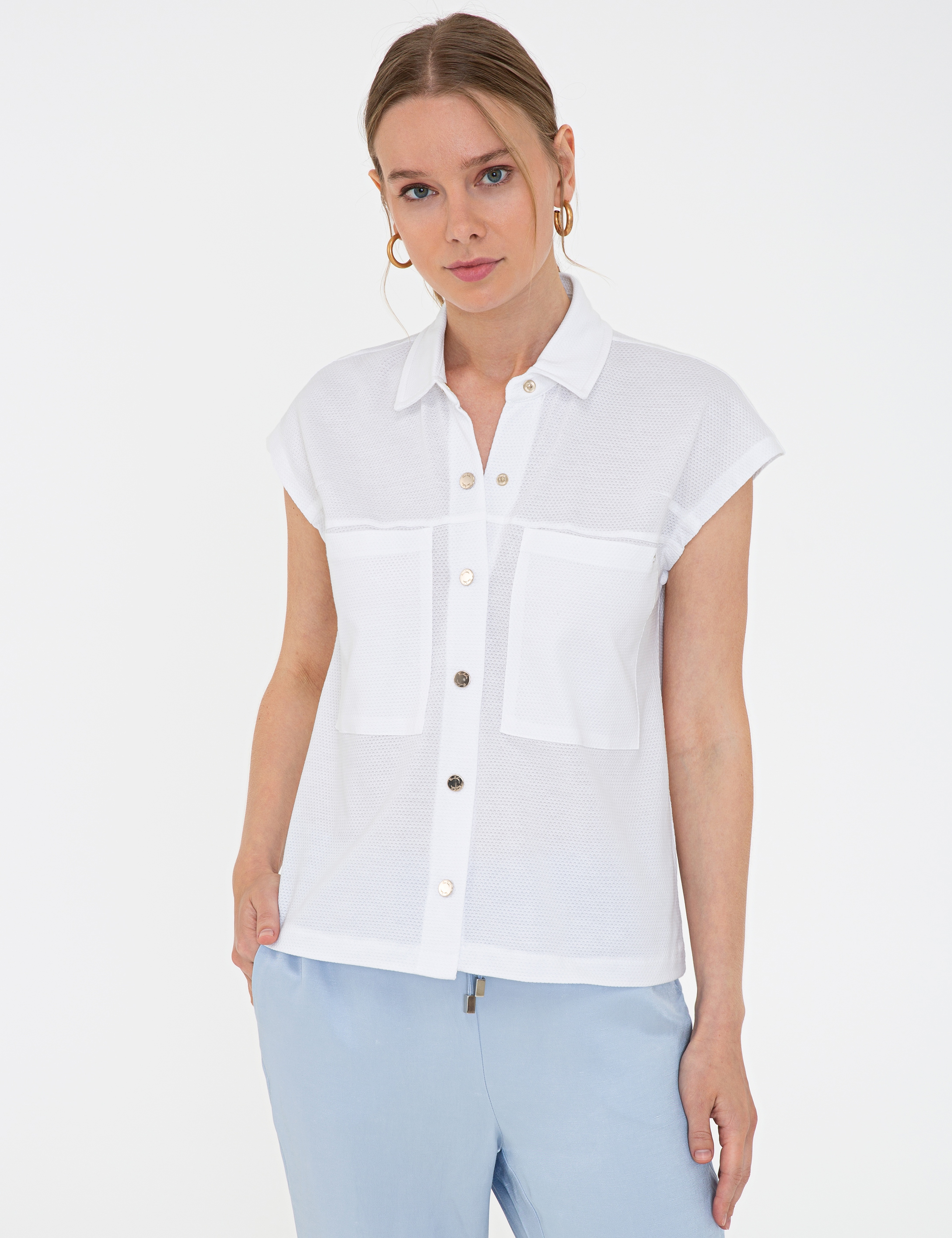 Beyaz Regular Fit Tişört - Image 1