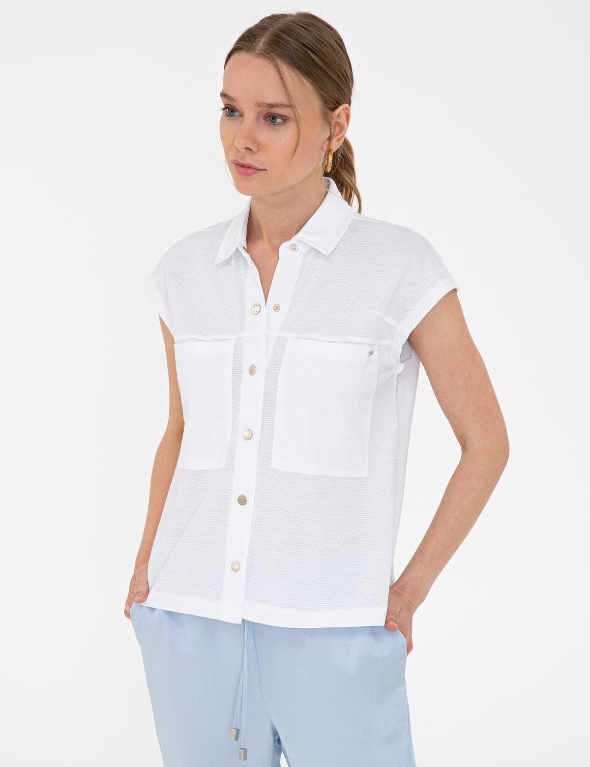 Beyaz Regular Fit Tişört - 50243720007