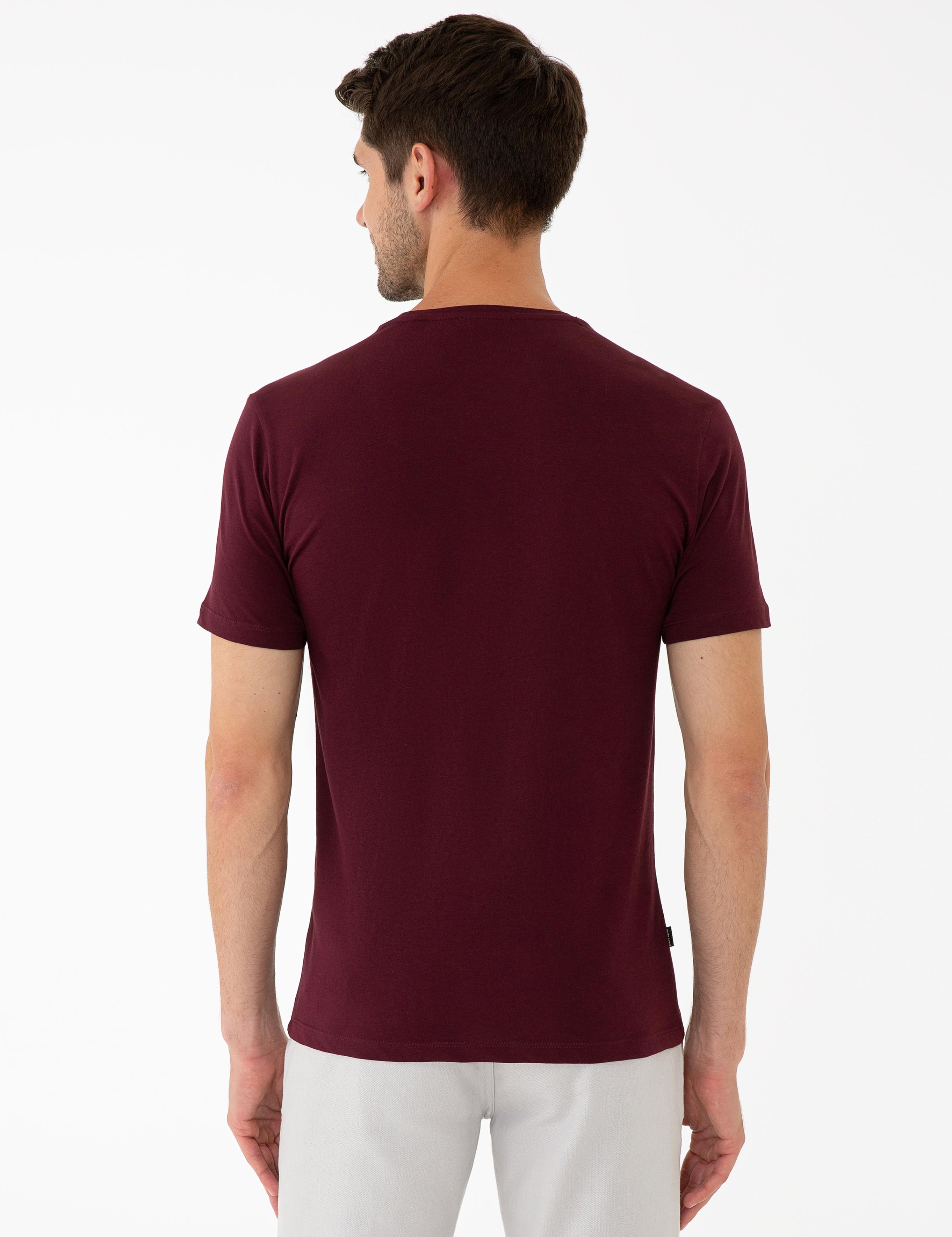 Bordo Slim Fit Tişört